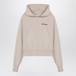 PALM ANGELS Logo Hoodie in Light Beige for Women