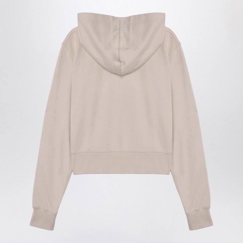 PALM ANGELS Logo Hoodie in Light Beige for Women