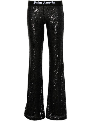 PALM ANGELS Sequin Flared Trousers