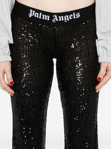 PALM ANGELS Sequin Flared Trousers