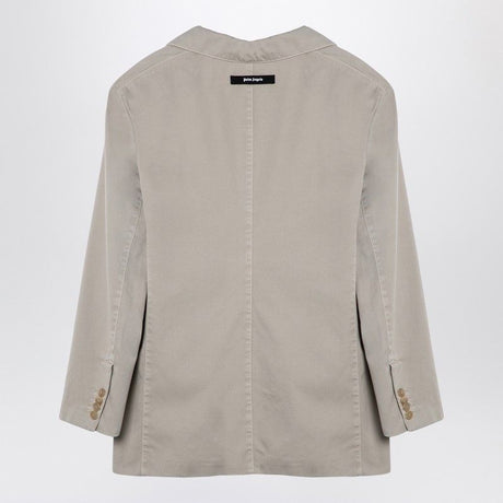 PALM ANGELS Elegant Beige Double-Breasted Cotton Jacket