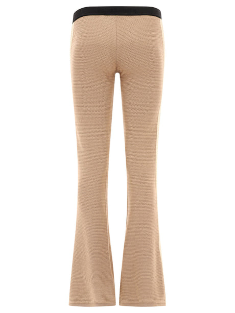 Beige Flare Pants for Women - 24SS Palm Angels Collection