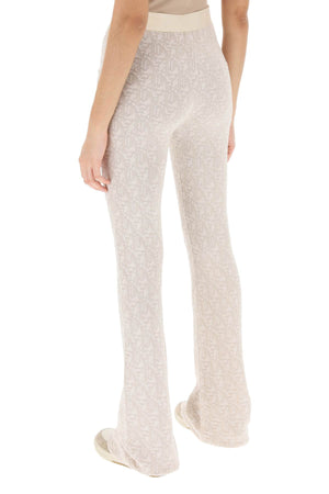 PALM ANGELS Striped Knit Trousers with Metallic Detailing