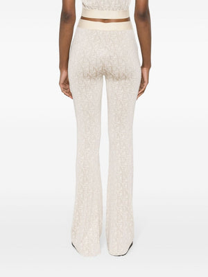 PALM ANGELS Striped Knit Trousers with Metallic Detailing