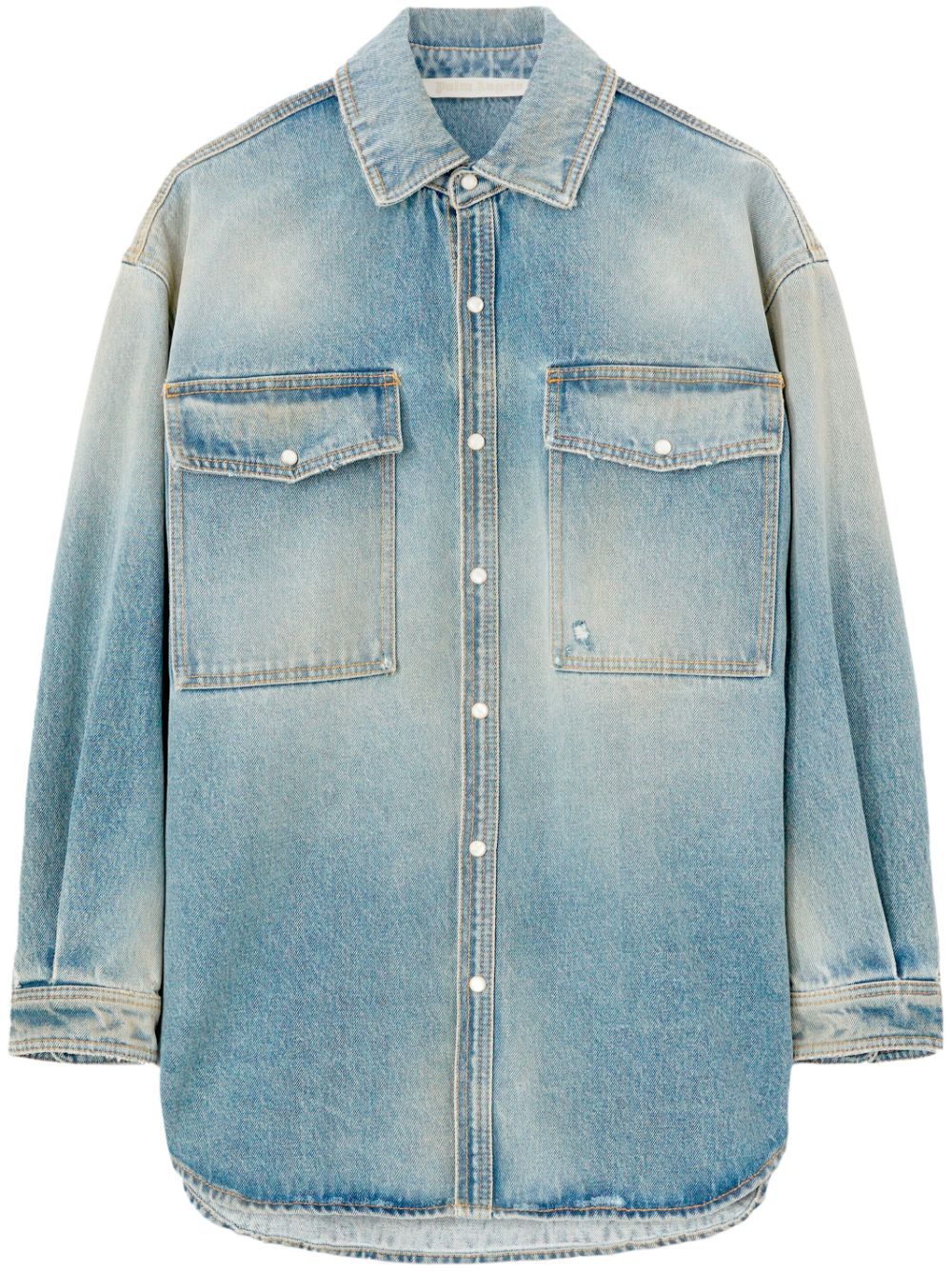 PALM ANGELS Light Blue Denim Oversized Shirt for Women - FW23 Collection