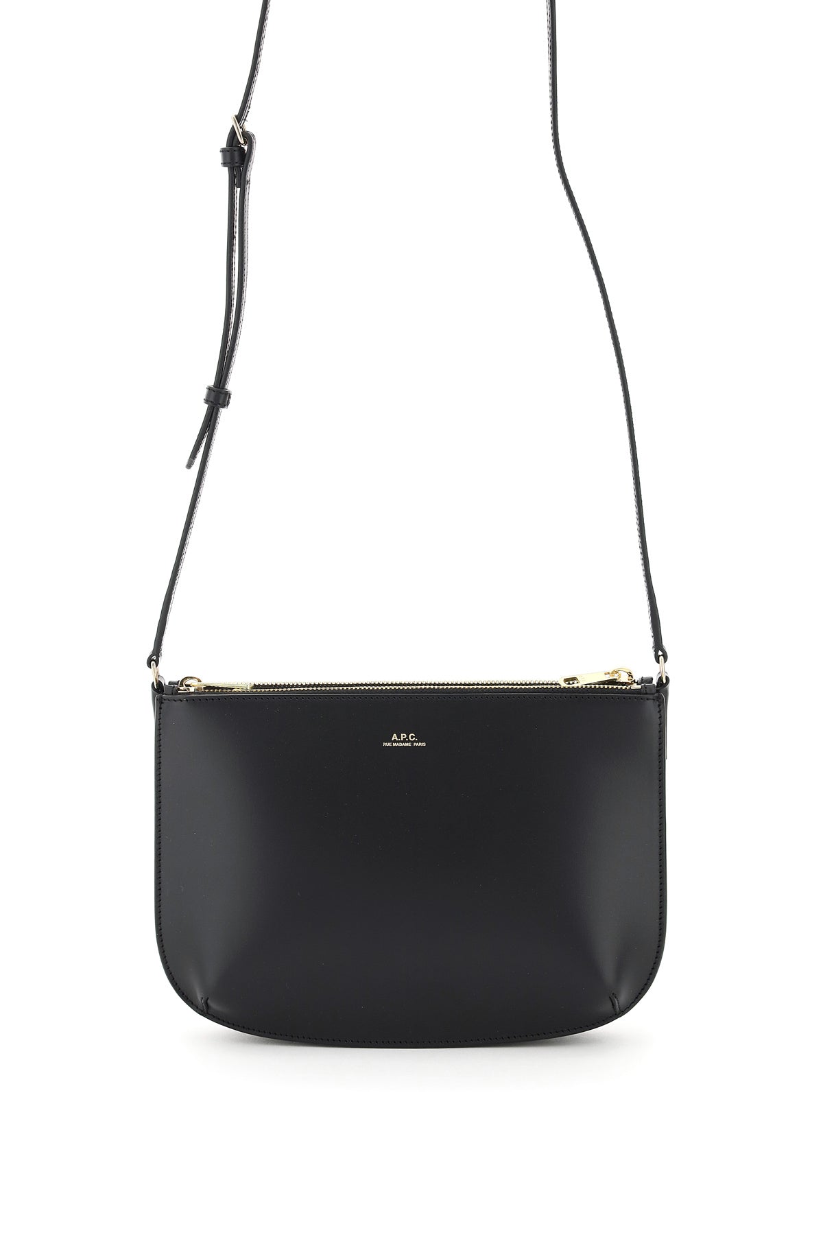 A.P.C. Mini Smooth Leather Crossbody Handbag with Adjustable Strap