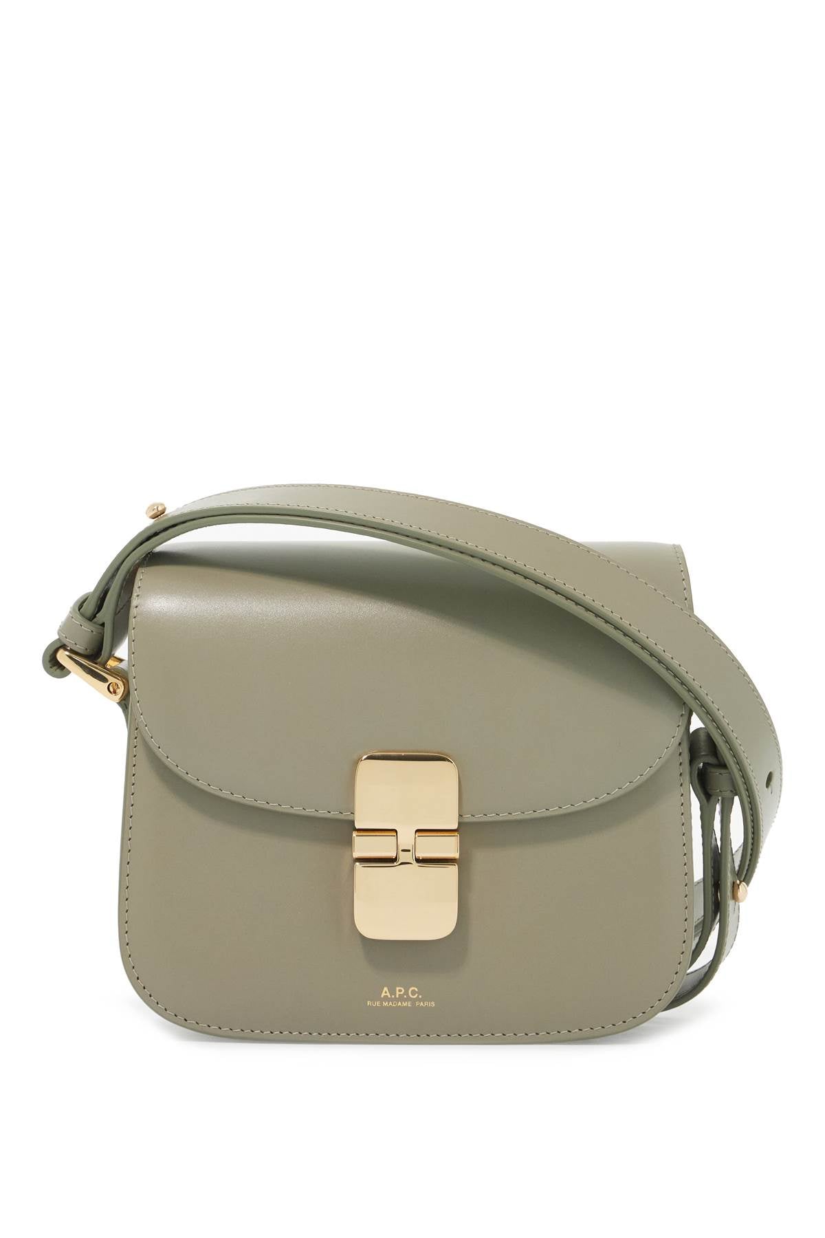 A.P.C. Purple Smooth Leather Flap Crossbody Handbag for Women