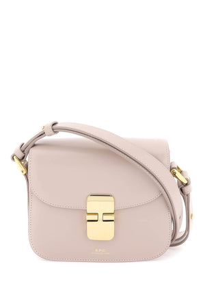 A.P.C. Purple Smooth Leather Flap Crossbody Handbag for Women