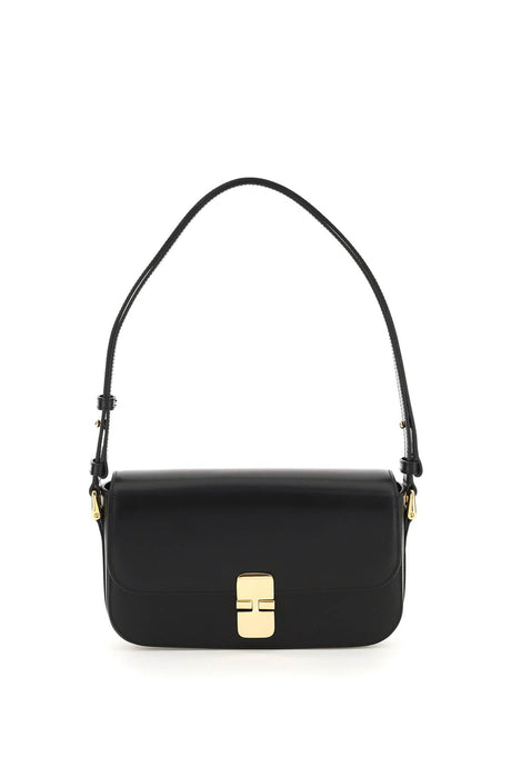 A.P.C. Chic Black Leather Baguette Crossbody