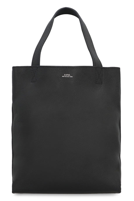 A.P.C. Maiko Leather Tote Handbag with Removable Strap