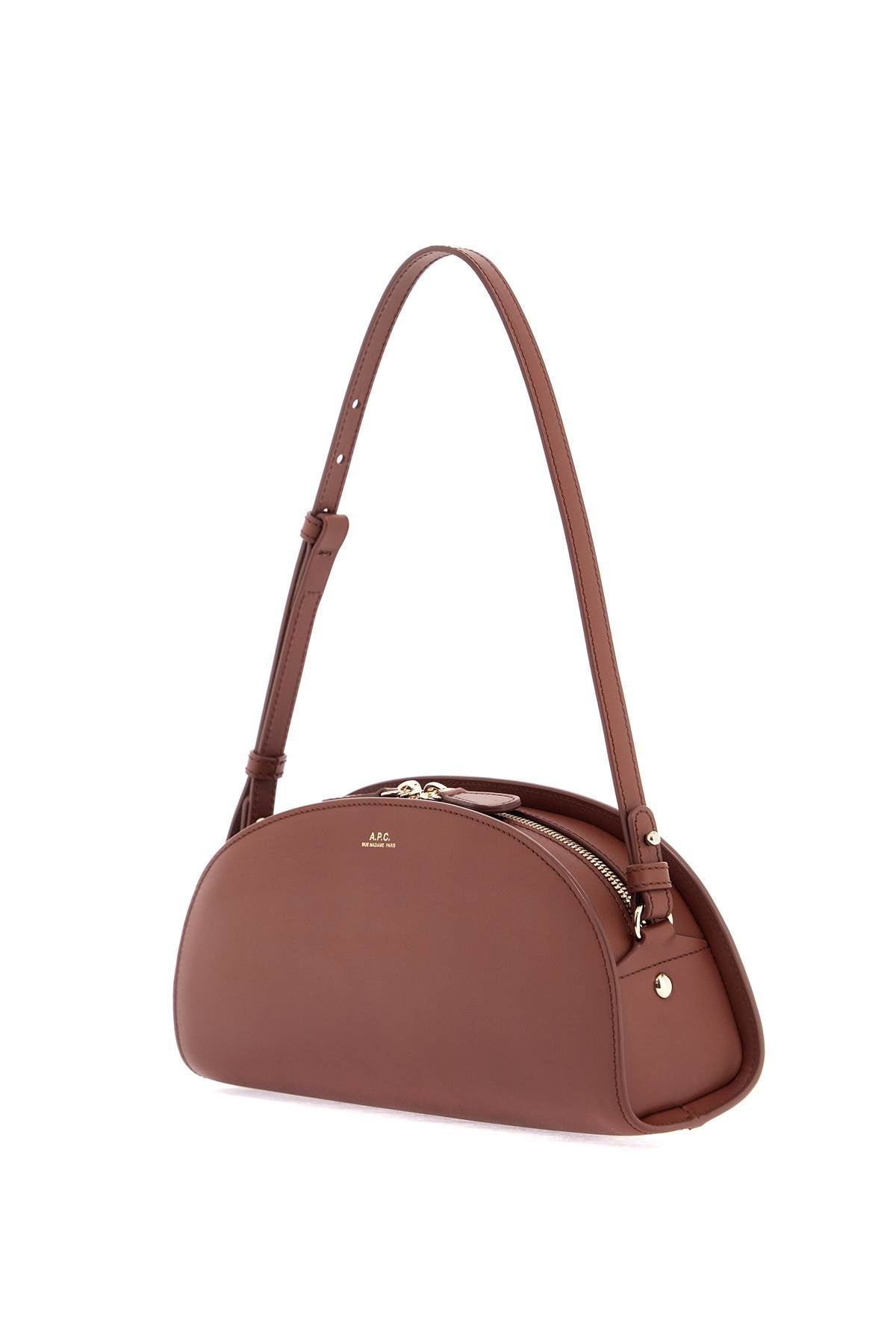 A.P.C. Mini Demi-Lune Structured Shoulder Handbag