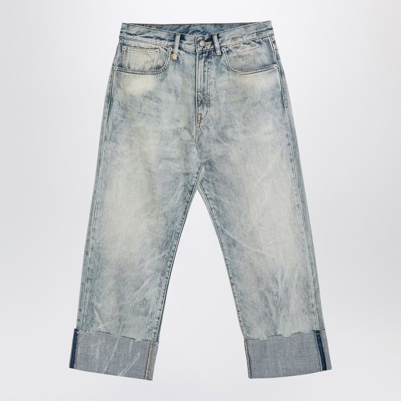 R13 Ash Blue Vintage Turn-Up Jeans