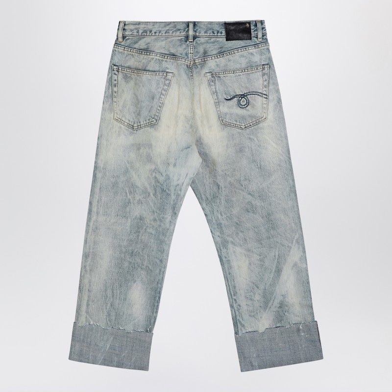 R13 Ash Blue Vintage Turn-Up Jeans