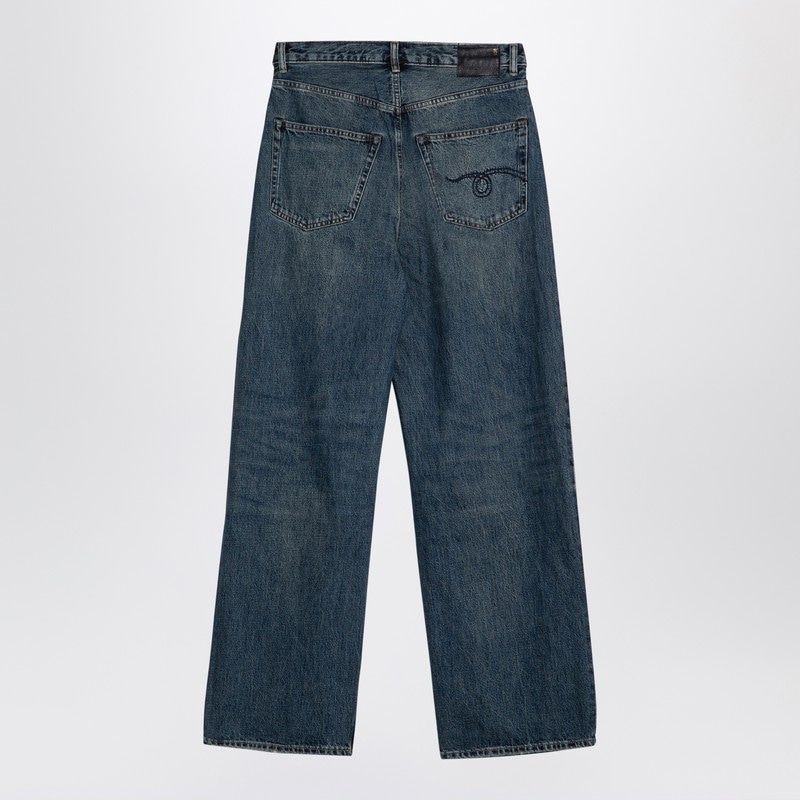 R13 Dawson Blue Wide-Leg Denim Jeans