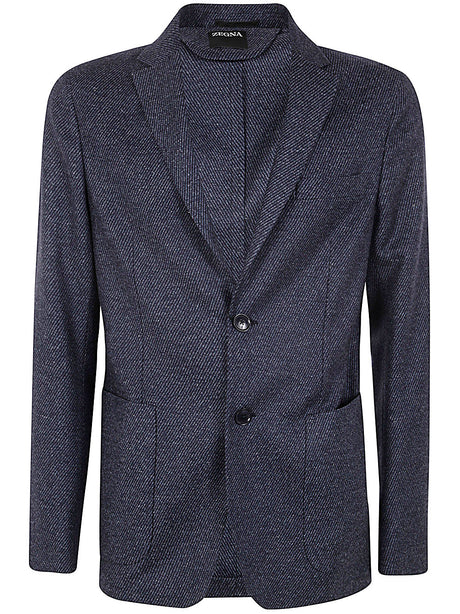 ZEGNA Elegant Wool, Silk and Linen Blend Jacket