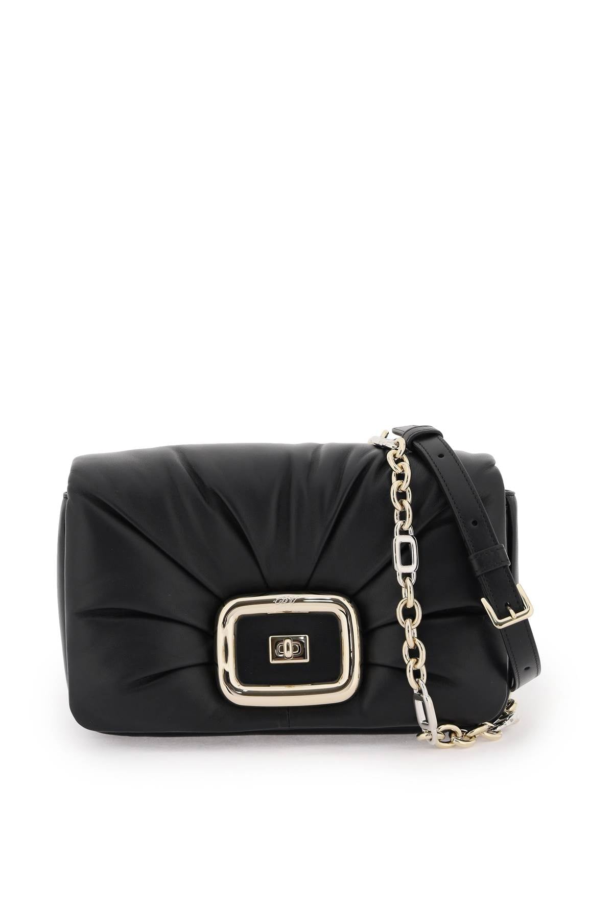 ROGER VIVIER Black Leather Crossbody Handbag for Women - FW23 Collection