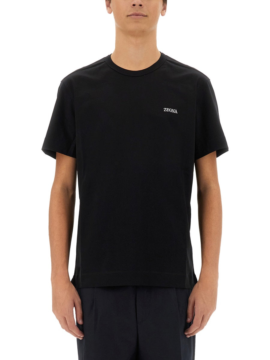 ZEGNA Classic Logo T-Shirt - Large Size