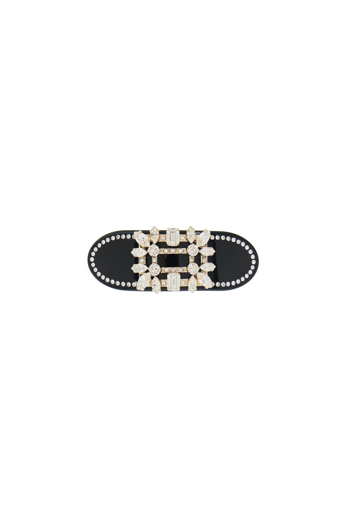 ROGER VIVIER Versailles Garden Crystal-Edged Hair Clip