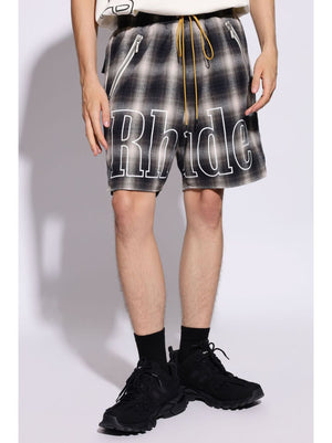 RHUDE Plaid Logo Short Pants for Men