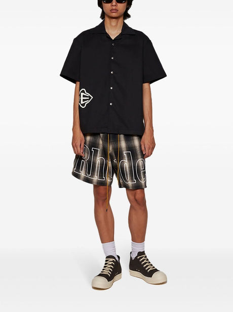 RHUDE Cross Logo Snap Shirt for Men - FW24 Collection