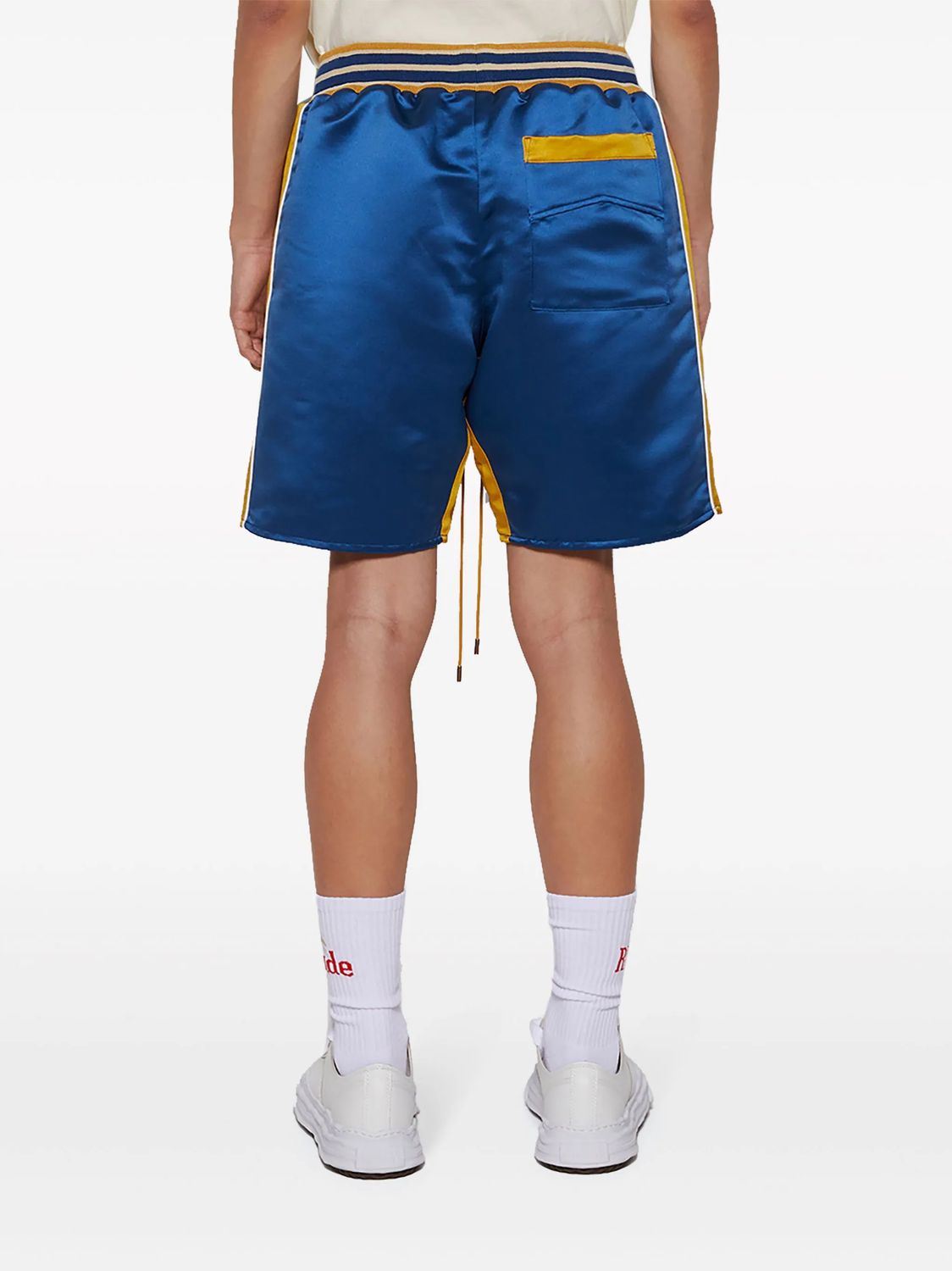 RHUDE Navy Blue Palm Eagles Bermuda Shorts for Men