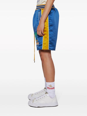 RHUDE Navy Blue Palm Eagles Bermuda Shorts for Men