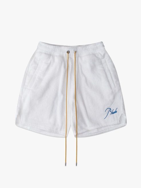 RHUDE White Towel Shorts for Men - SS24