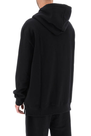 LANVIN Men's Black Oversize Cotton Hoodie for FW23