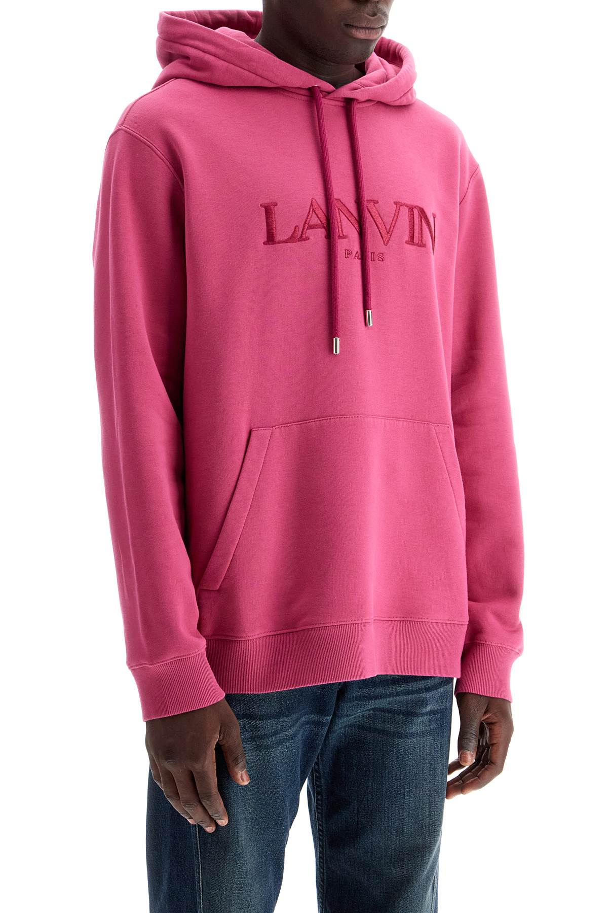 LANVIN Embroidered Logo Cotton Hoodie