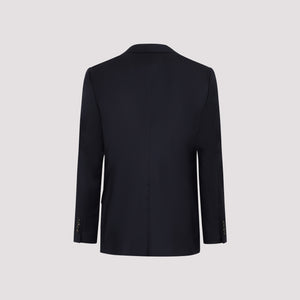 LANVIN Men's Blue Wool Jacket for SS23 Collection