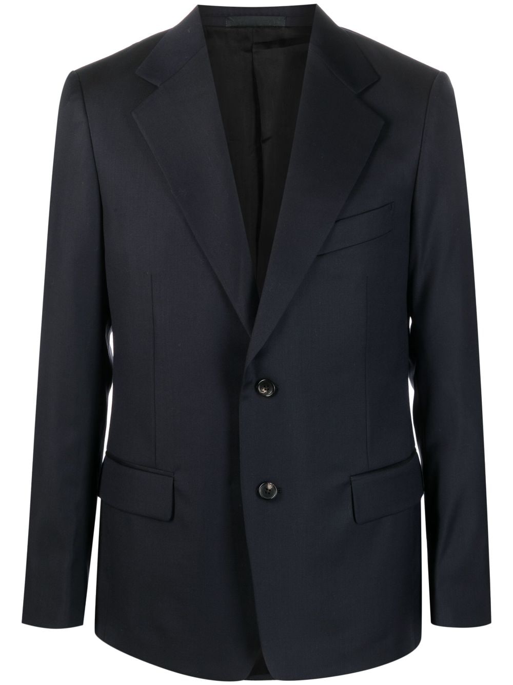 LANVIN Navy Single-Breasted Wool Jacket for Men