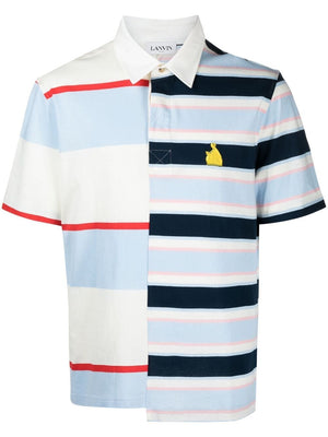 LANVIN Patchwork Logo Polo Shirt - Short Sleeve