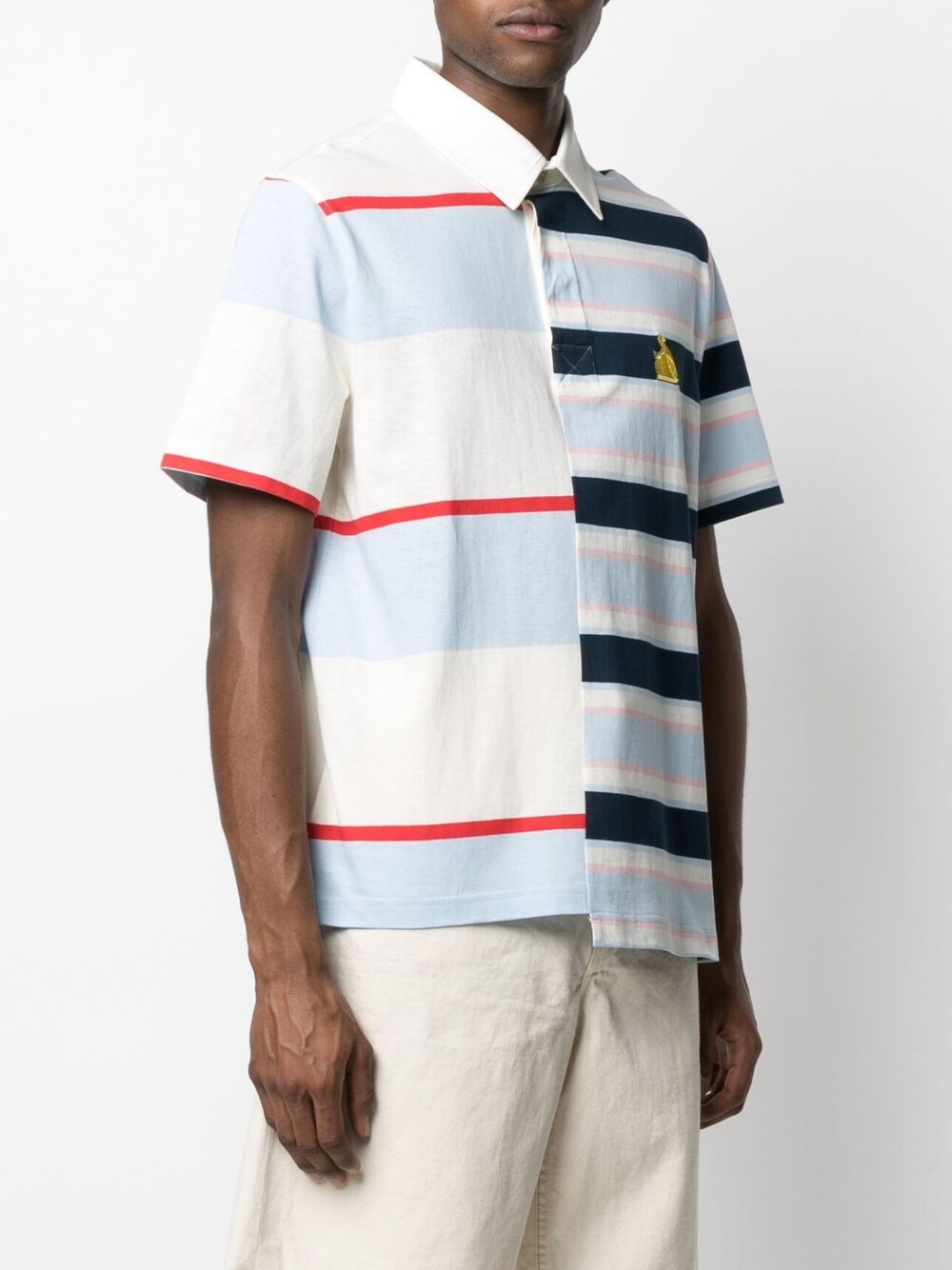 LANVIN Patchwork Logo Polo Shirt - Short Sleeve