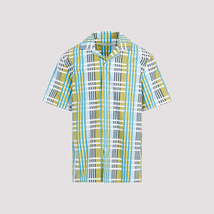 LANVIN Multicolour Cotton Bowling Shirt for Men - SS24 Collection