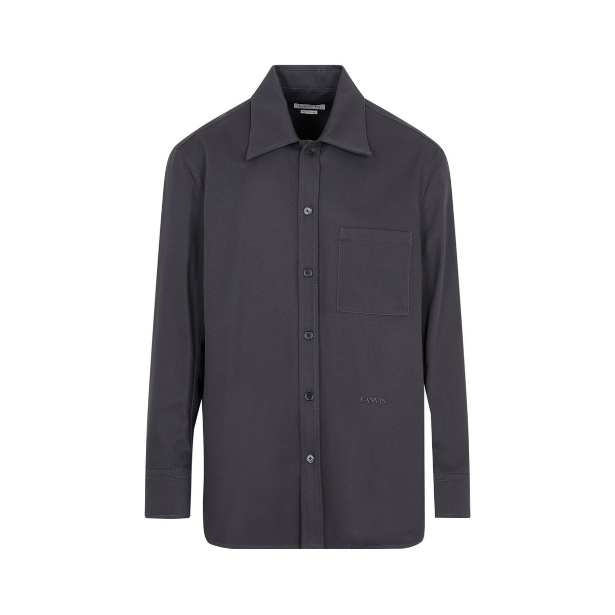 LANVIN Twisted Cocoon Overshirt in Grey - FW23 Collection