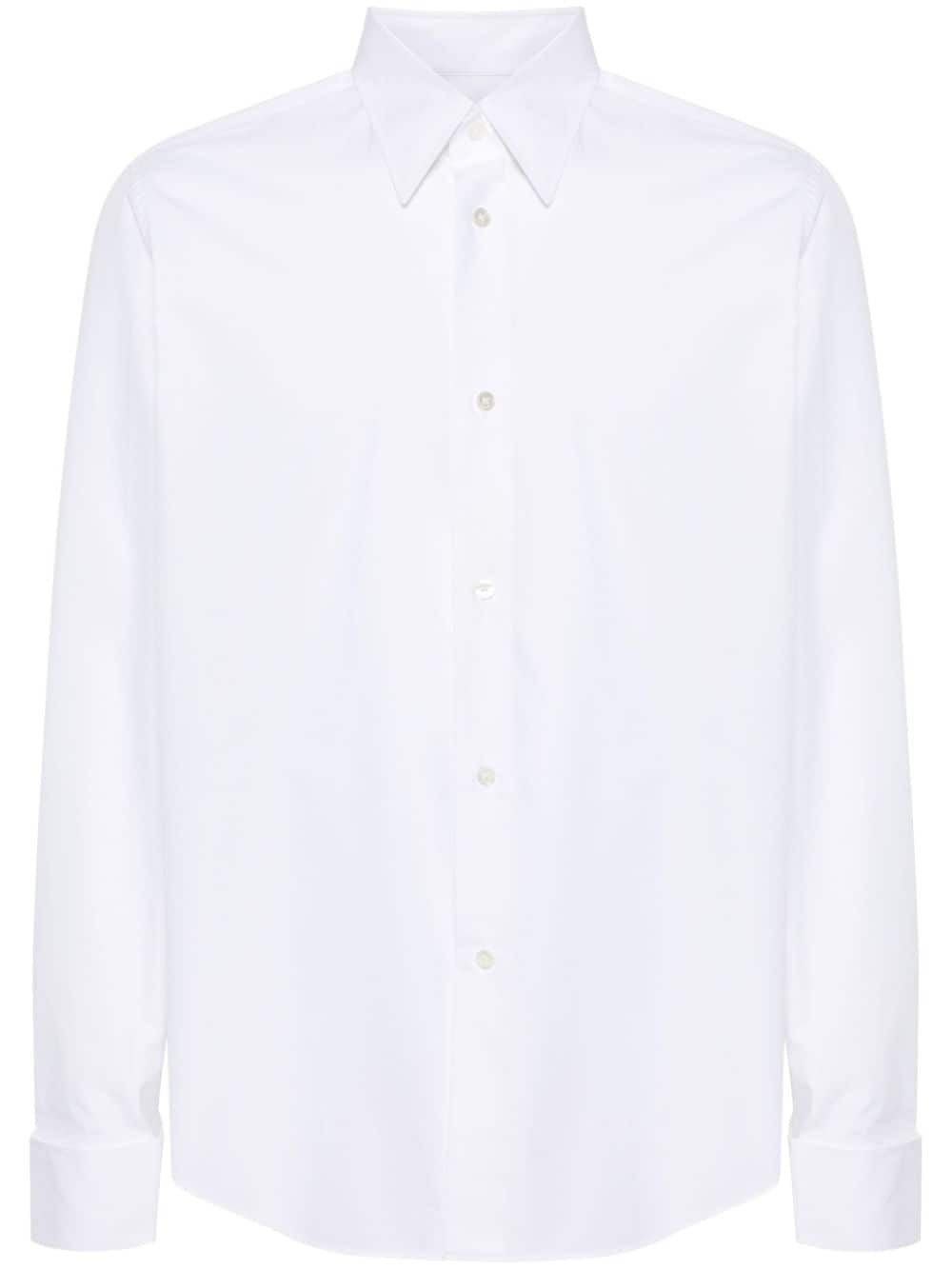 LANVIN Elegant Cotton Dress Shirt with Mitered Cuffs