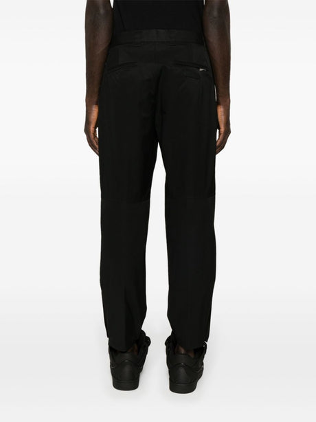 LANVIN Black Cotton Blend Biker Trousers for Men