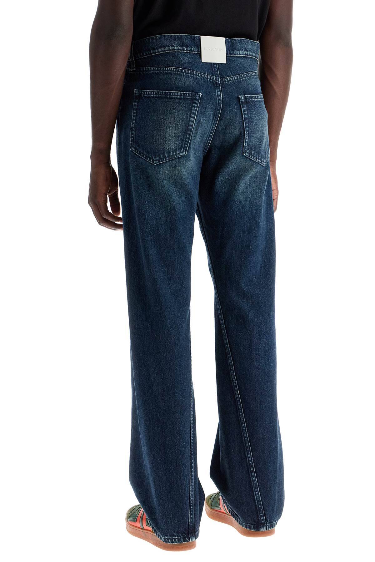 LANVIN Men's Relaxed Fit Jeans with Twisted Seams - Size 31