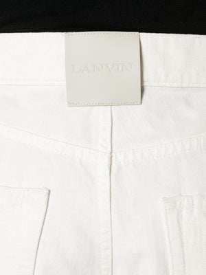 LANVIN Men's 24SS White Denim Straight Pants