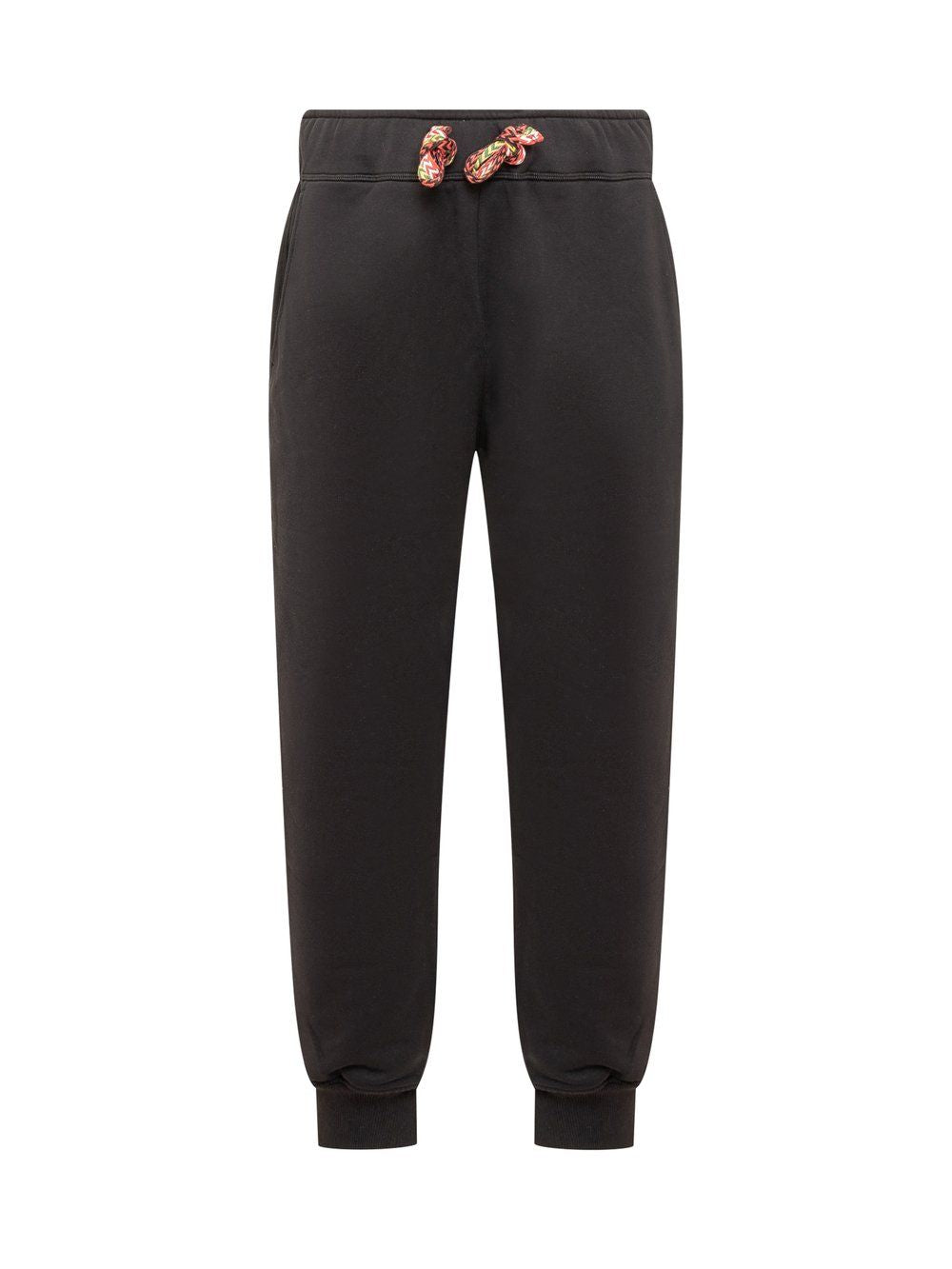 LANVIN Relaxed Fit Cotton Fleece Joggers with Curb Drawstring - Putty Color