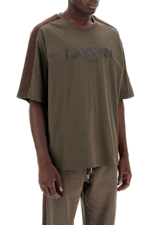 LANVIN Urban Luxe Striped Logo Cotton T-Shirt