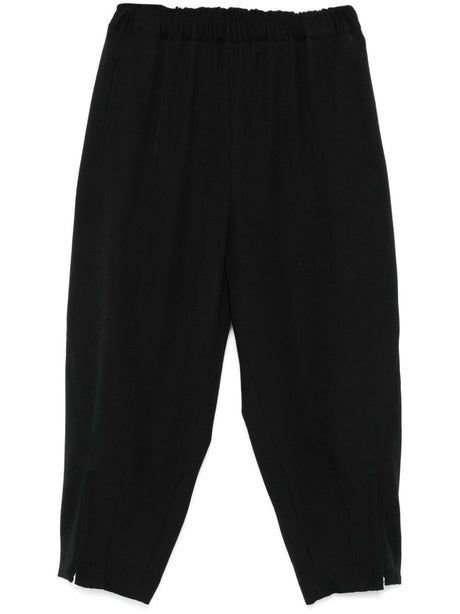 COMME DES GARÇONS Cropped Leg Trousers with Elastic Waistband for Women