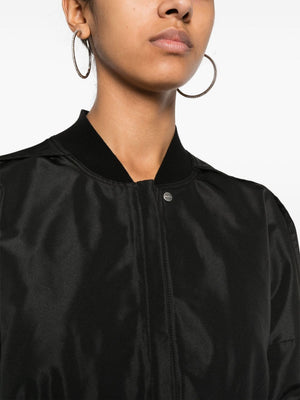 RICK OWENS Black Cropped Bomber Jacket for Women, Spring/Summer 2024 Collection