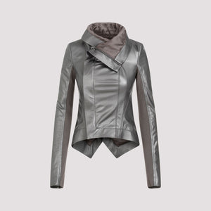 RICK OWENS Metallic Biker Jacket for Women - SS24 Collection