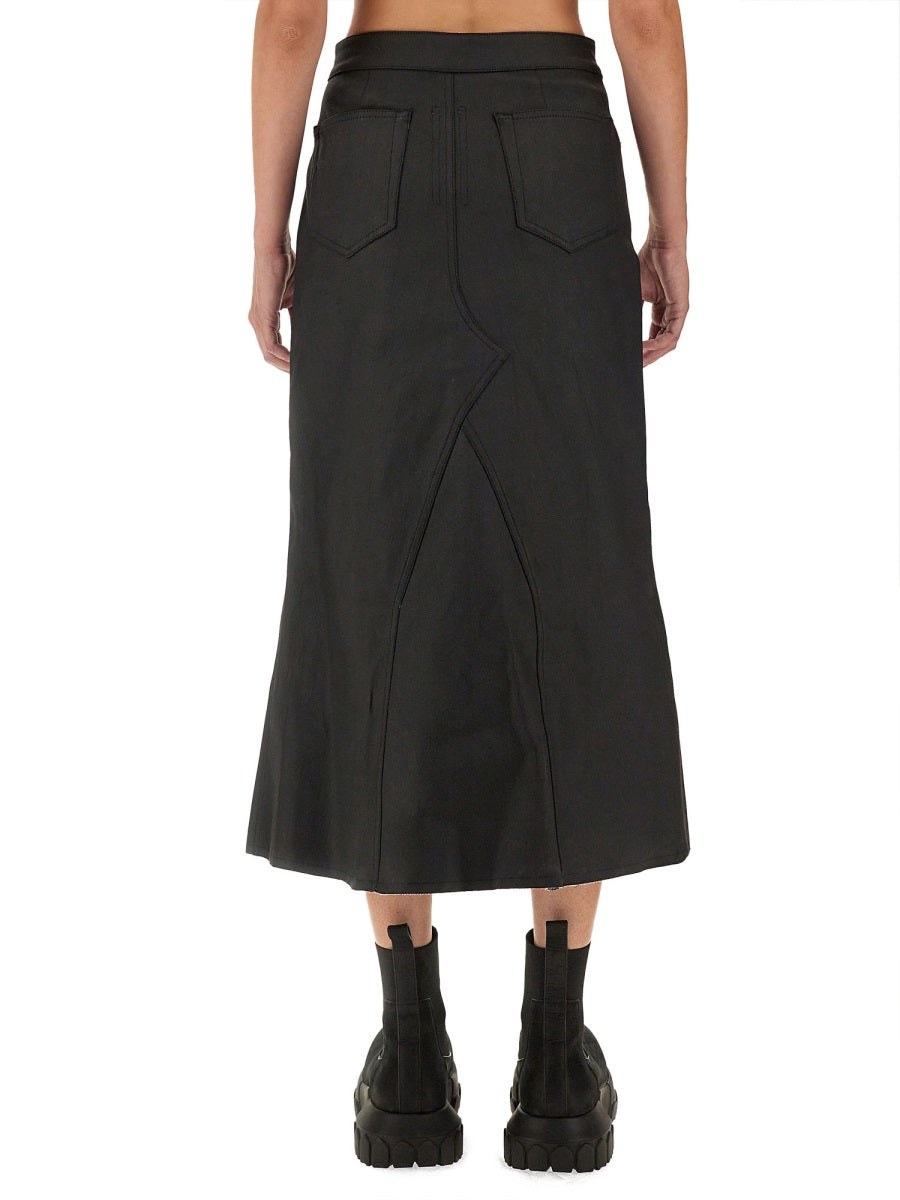 RICK OWENS Chic Women's Denim Skirt - Size 40