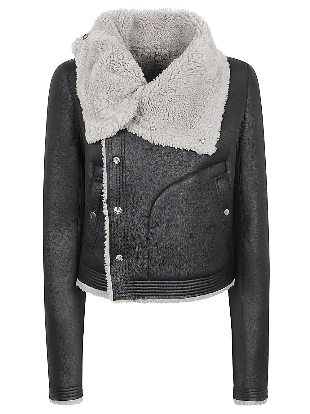 RICK OWENS Mini Sheepskin Biker Jacket for Women