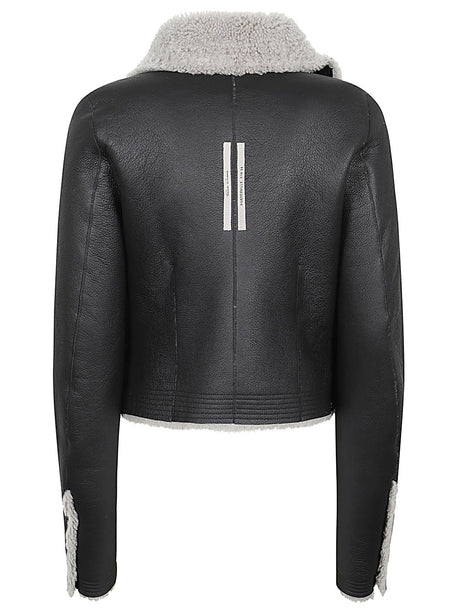 RICK OWENS Mini Sheepskin Biker Jacket for Women