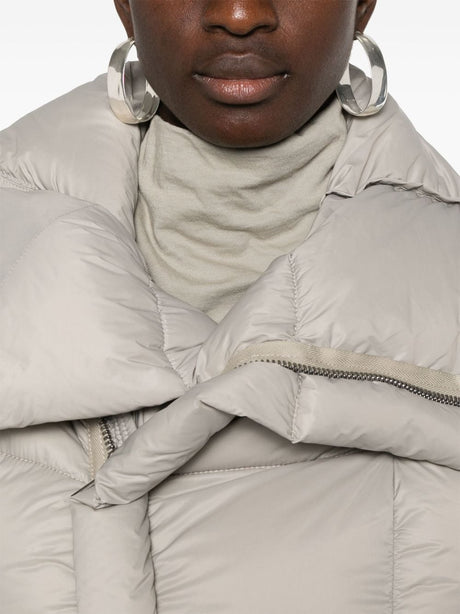 RICK OWENS Chic Funnel-Neck Cropped Puffer Jacket