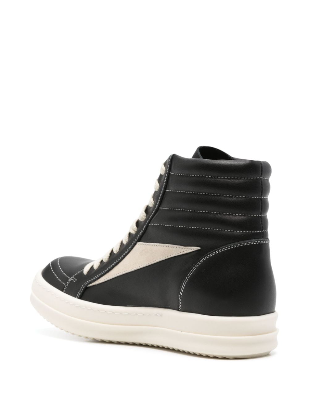 RICK OWENS High-Top Vintage Leather Sneakers