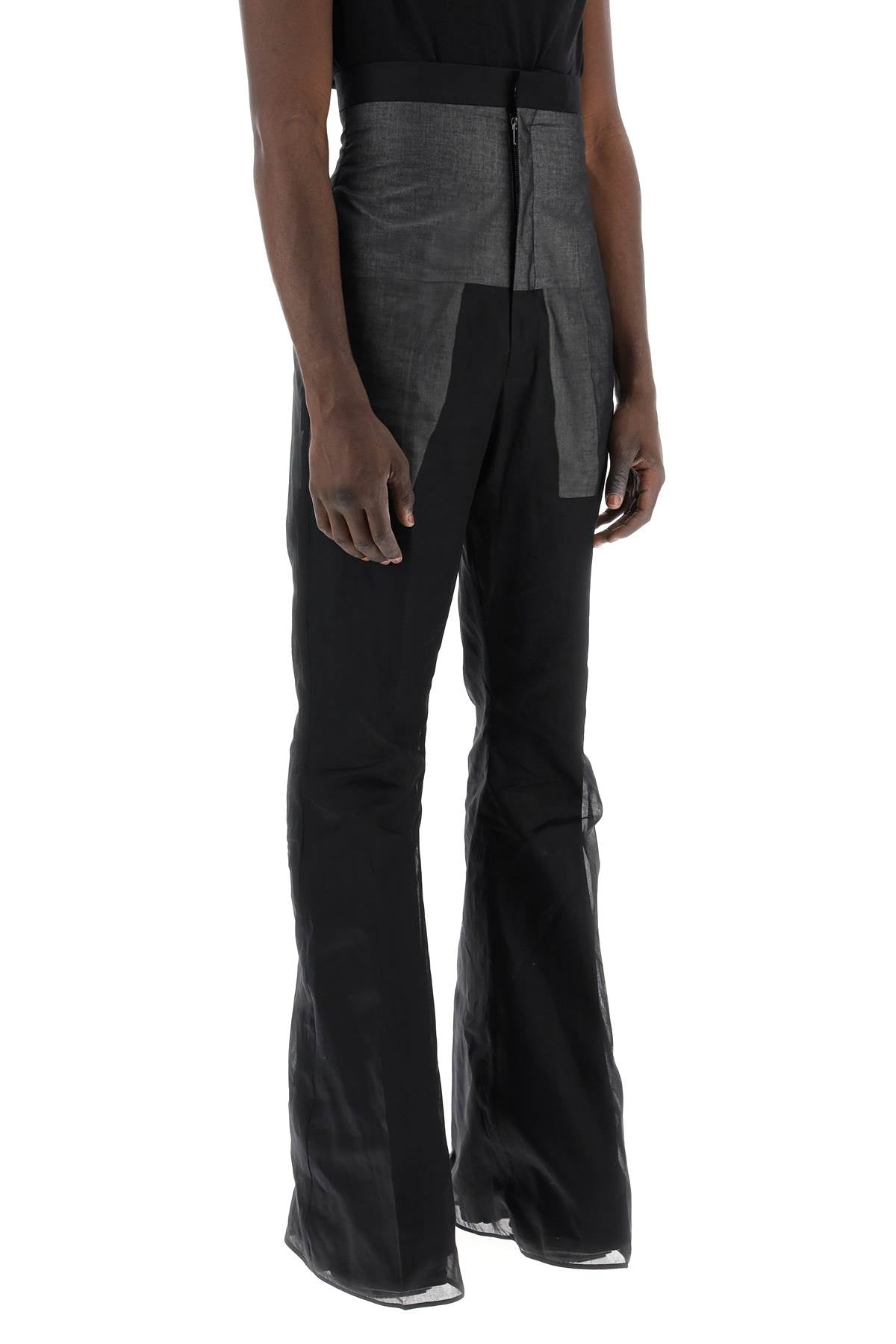 RICK OWENS Black Cotton Bolan Pants for Men | SS24 Season